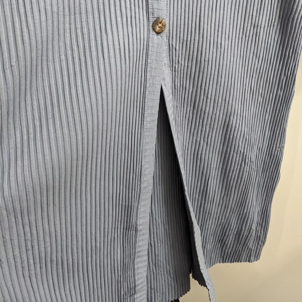 NWT KOTN | Women's Midi Ribbed Cardigan in Stone Blue - Picture 9 of 10